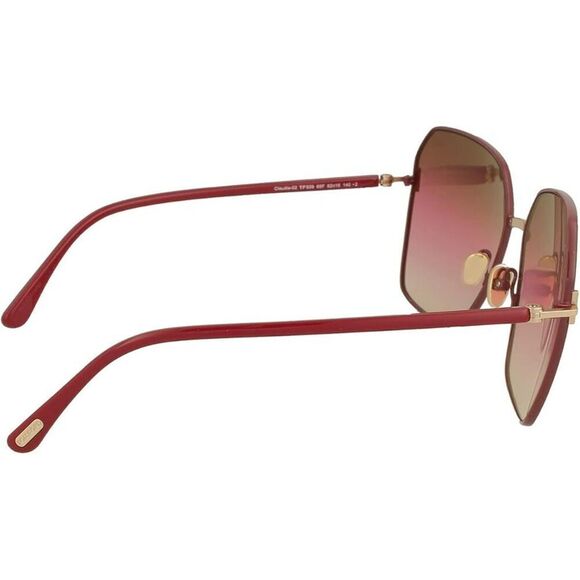 NIB Tom Ford Claudia Geometric Metal/Acetate Sunglasses w/ case & cloth - Picture 7 of 13